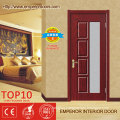 Exterior Interior Tempered PVC Veneer Glass Doors